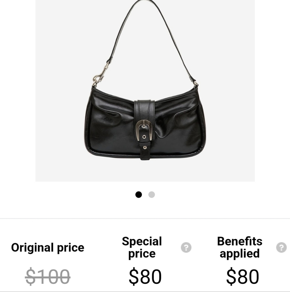 Black baguette bag